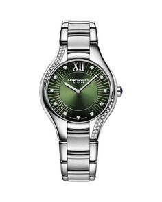 Часы Noemia с бриллиантами, 32 мм Raymond Weil, цвет Green