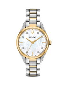 Классические часы, 33 мм Bulova, цвет White