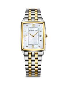 Часы Toccata с двухцветными бриллиантами, 37 мм Raymond Weil, цвет Silver