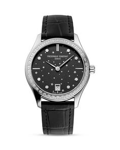 Классические часы, 36 мм Frederique Constant, цвет Black