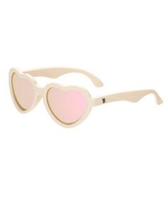 Солнцезащитные очки Sweet Cream Heart с поляризационными зеркальными линзами цвета розового золота Babiators, цвет White