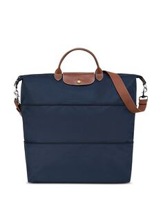 Оригинальная расширяемая дорожная нейлоновая сумка выходного дня Le Pliage Longchamp, цвет Blue