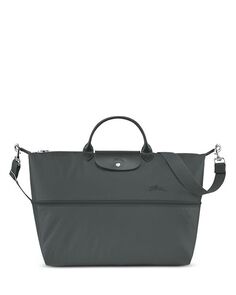 Зеленая расширяемая дорожная дорожная сумка Le Pliage, нейлоновая сумка выходного дня Longchamp, цвет Gray