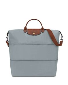 Оригинальная расширяемая дорожная нейлоновая сумка выходного дня Le Pliage Longchamp, цвет Gray
