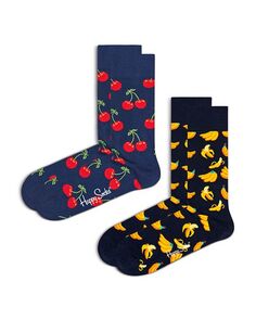 Классические носки Cherry Crew, упаковка из 2 шт. Happy Socks, цвет Blue