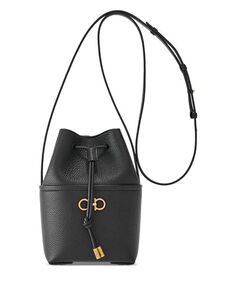 Мягкая сумка через плечо Gancio Ferragamo, цвет Black