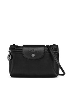 Маленькая кожаная сумка через плечо Longchamp Le Pliage Xtra Longchamp, цвет Black