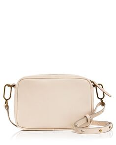 Кожаная сумка через плечо с карабином среднего размера Madewell, цвет Ivory/Cream