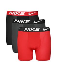 Комплект из 3 трусов-боксеров с логотипом для мальчиков Nike, цвет Red
