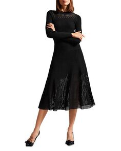 Платье миди в оттоманском стиле Latinia Ted Baker, цвет Black