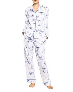 Комплект пижамных штанов цвета индиго Petite Plume, цвет Blue