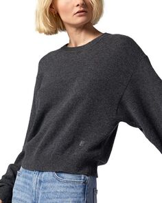 Кашемировый свитер Elodie с круглым вырезом Equipment, цвет Gray