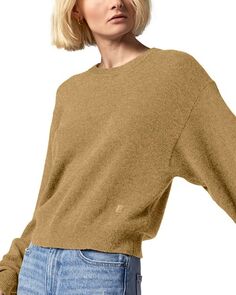 Кашемировый свитер Elodie с круглым вырезом Equipment, цвет Tan/Beige