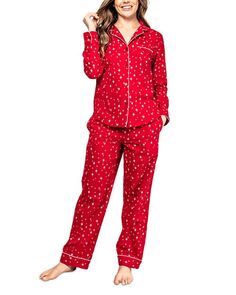 Хлопковый пижамный комплект «Звездная ночь» Petite Plume, цвет Red
