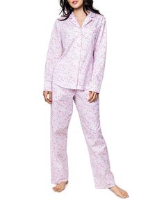 Пижамный комплект Dorset с цветочным принтом Petite Plume, цвет Pink