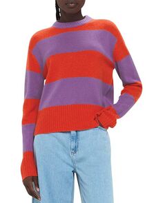 Шерстяной свитер с круглым вырезом Whistles, цвет Multi
