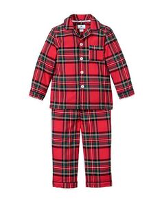 Фланелевой пижамный комплект унисекс Imperial Tartan - Baby, Little Kid, Big Kid Petite Plume, цвет Red