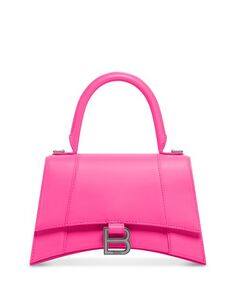 Маленькая сумка с ручкой сверху «Песочные часы» Balenciaga, цвет Pink