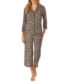 Katae Spade New York Укороченный пижамный комплект с леопардовым принтом kate spade new york, цвет Brown