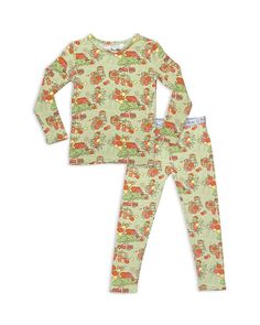 Пижамный комплект унисекс с принтом «Яблоневый сад» — для малышей и маленьких детей Bellabu Bear, цвет Green