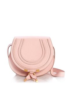 Маленькая кожаная сумка-седло Marcie Chloe, цвет Pink