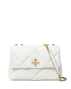 Стеганая кожаная сумка-трансформер Kira Diamond Tory Burch, цвет White