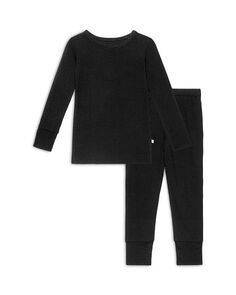 Пижамный комплект унисекс в рубчик – для малышей Posh Peanut, цвет Black
