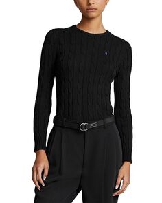Хлопковый вязаный свитер Ralph Lauren, цвет Black