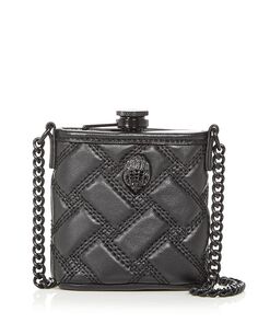 Кожаная сумка через плечо Kensington Flask KURT GEIGER LONDON, цвет Black