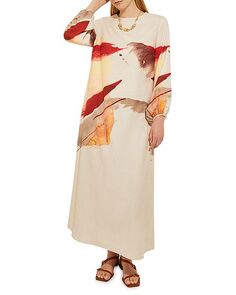Платье макси с объемными рукавами Misook, цвет Tan/Beige