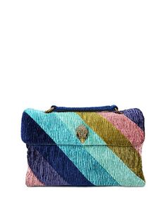 Маленькая бархатная мягкая сумка Kensington KURT GEIGER LONDON, цвет Multi