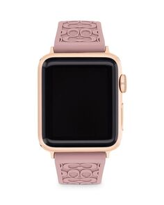 Фирменный резиновый ремешок Apple Watch, 38 мм и ампер; 40 мм COACH, цвет Pink