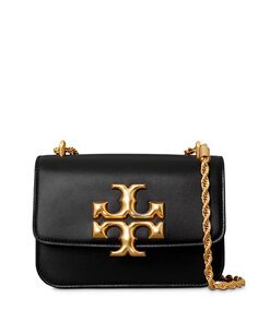 Маленькая кожаная сумка через плечо Eleanor Tory Burch, цвет Black