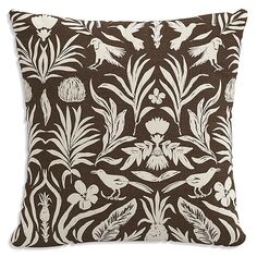 Декоративная подушка с рисунком, 20 x 20 дюймов Sparrow &amp; Wren, цвет Brown