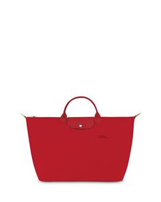 Большая зеленая дорожная сумка Le Pliage из переработанного нейлона Longchamp, цвет Red