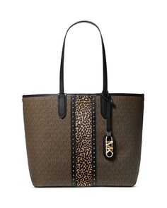 Большая открытая сумка-тоут Eliza East West Michael Kors, цвет Brown