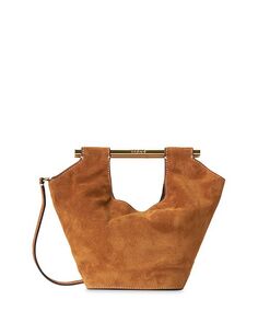 Мини-кожаная сумка-мешок Mar STAUD, цвет Brown
