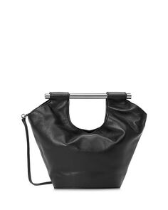 Мини-кожаная сумка-мешок Mar STAUD, цвет Black