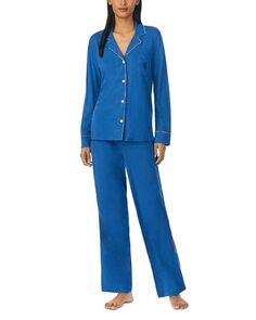 Длинный пижамный комплект Ralph Lauren, цвет Blue