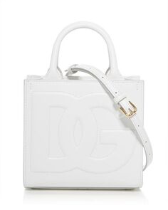 Маленькая кожаная сумка на каждый день Dolce &amp; Gabbana, цвет White