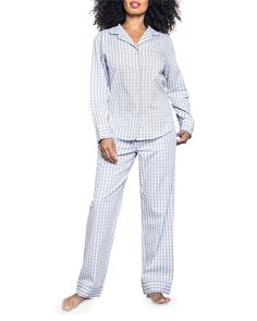 Хлопковый пижамный комплект Regent Tattersall Petite Plume, цвет Multi