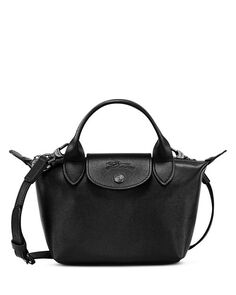 Очень маленькая кожаная сумка Le Pliage Xtra с верхней ручкой Longchamp, цвет Black