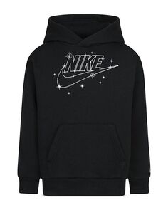 Пуловер с капюшоном из блестящего флиса для мальчиков - Little Kid Nike, цвет Black