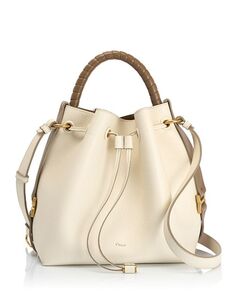 Кожаная сумка-мешок Marcie Chloe, цвет Ivory/Cream