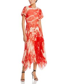 Платье с принтом Oceanscape Jason Wu Collection, цвет Orange