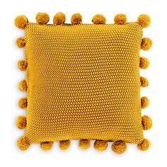 Декоративная подушка Pomtastic, 18 x 18 дюймов Surya, цвет Yellow
