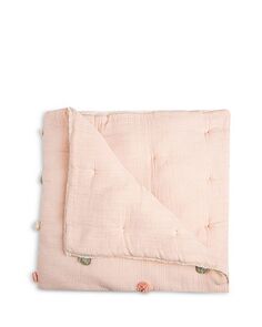Одеяло Parker с помпонами Crane Baby, цвет Pink
