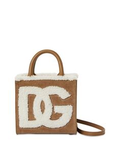 Миниатюрная сумка через плечо из искусственной овчины Dolce &amp; Gabbana, цвет Brown
