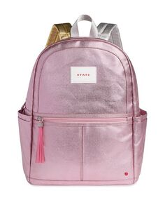 Унисекс Kane Kids Travel Двойной карманный металлический рюкзак STATE, цвет Pink