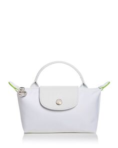 Зеленая мини-сумочка Le Pliage Longchamp, цвет White
